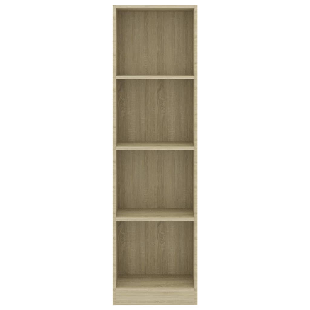 vidaXL Libreria 4 Ripiani Rovere Sonoma 40x24x142 cm Legno Multistrato
