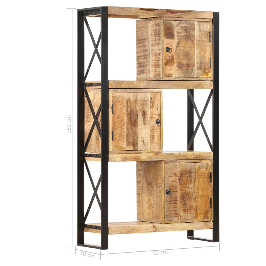 vidaXL Libreria 90x30x150 cm in Legno Massello di Mango