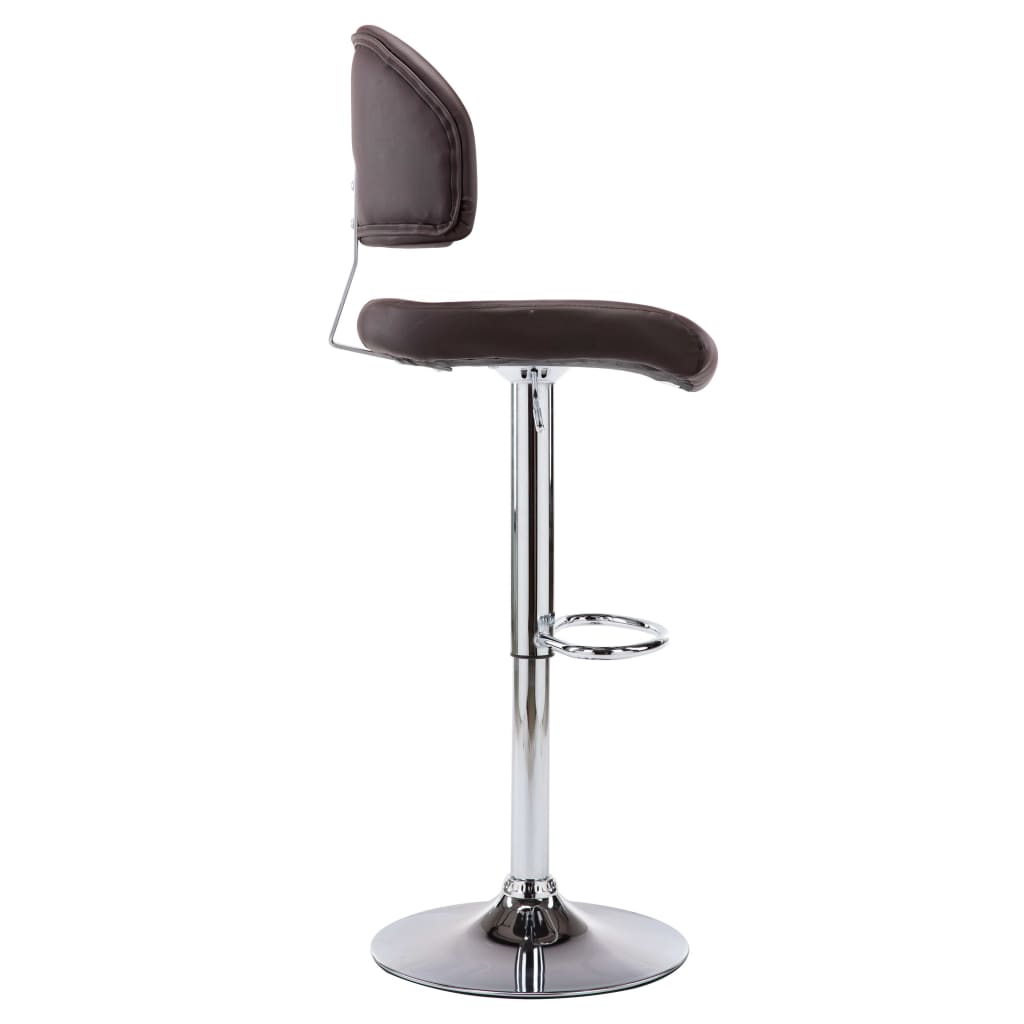 vidaXL Sgabelli da Bar 2 pz Marroni in Similpelle