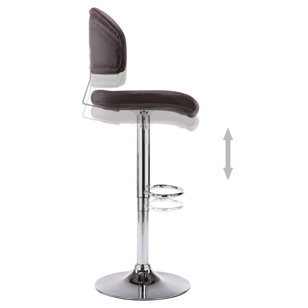 vidaXL Sgabelli da Bar 2 pz Marroni in Similpelle