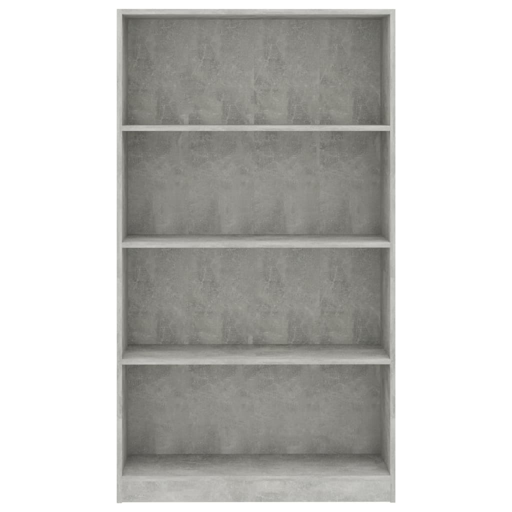 vidaXL Libreria 4 Ripiani Grigio Cemento 80x24x142cm Legno Multistrato