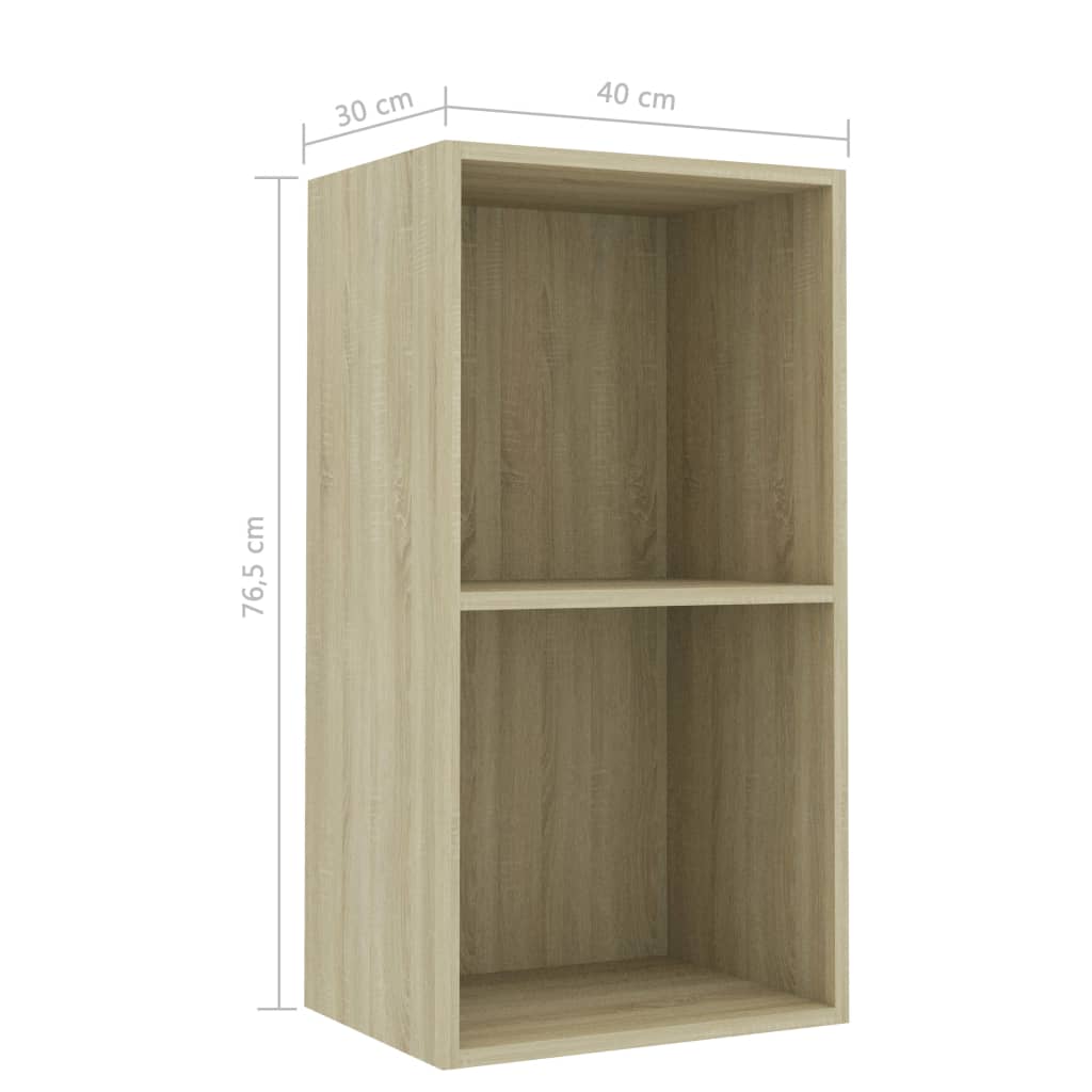vidaXL Libreria 5 Ripiani Rovere Sonoma 40x30x76,5cm Legno Multistrato