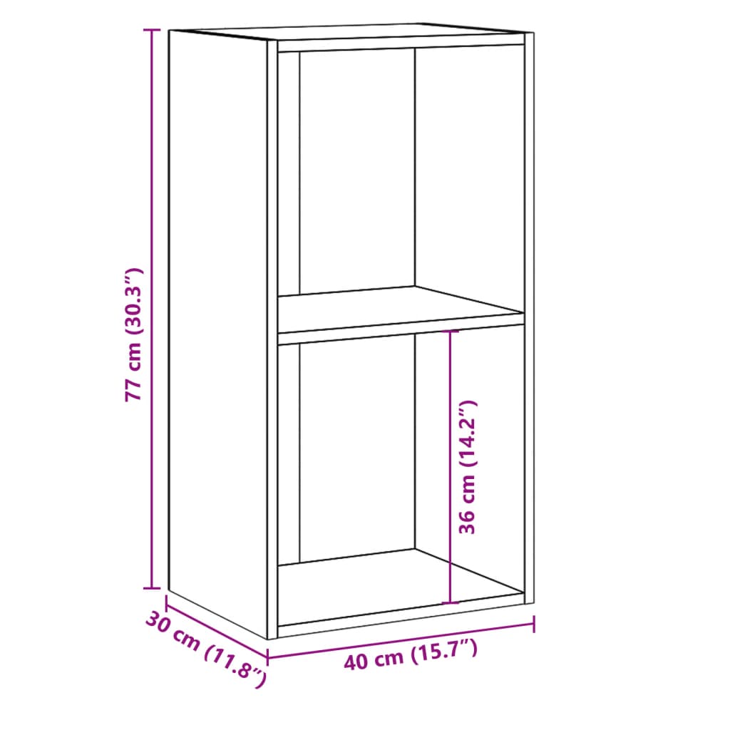 vidaXL Libreria 5 Ripiani Rovere Sonoma 40x30x76,5cm Legno Multistrato
