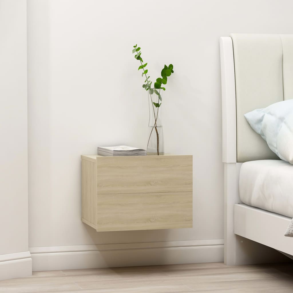 vidaXL Comodino Rovere Sonoma 40x30x30 cm in Legno Multistrato