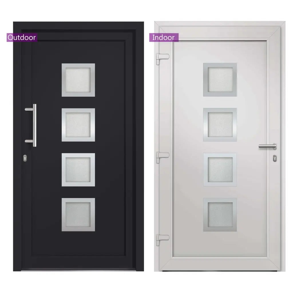 vidaXL Porta di Ingresso Antracite 98x208 cm VIDAXL