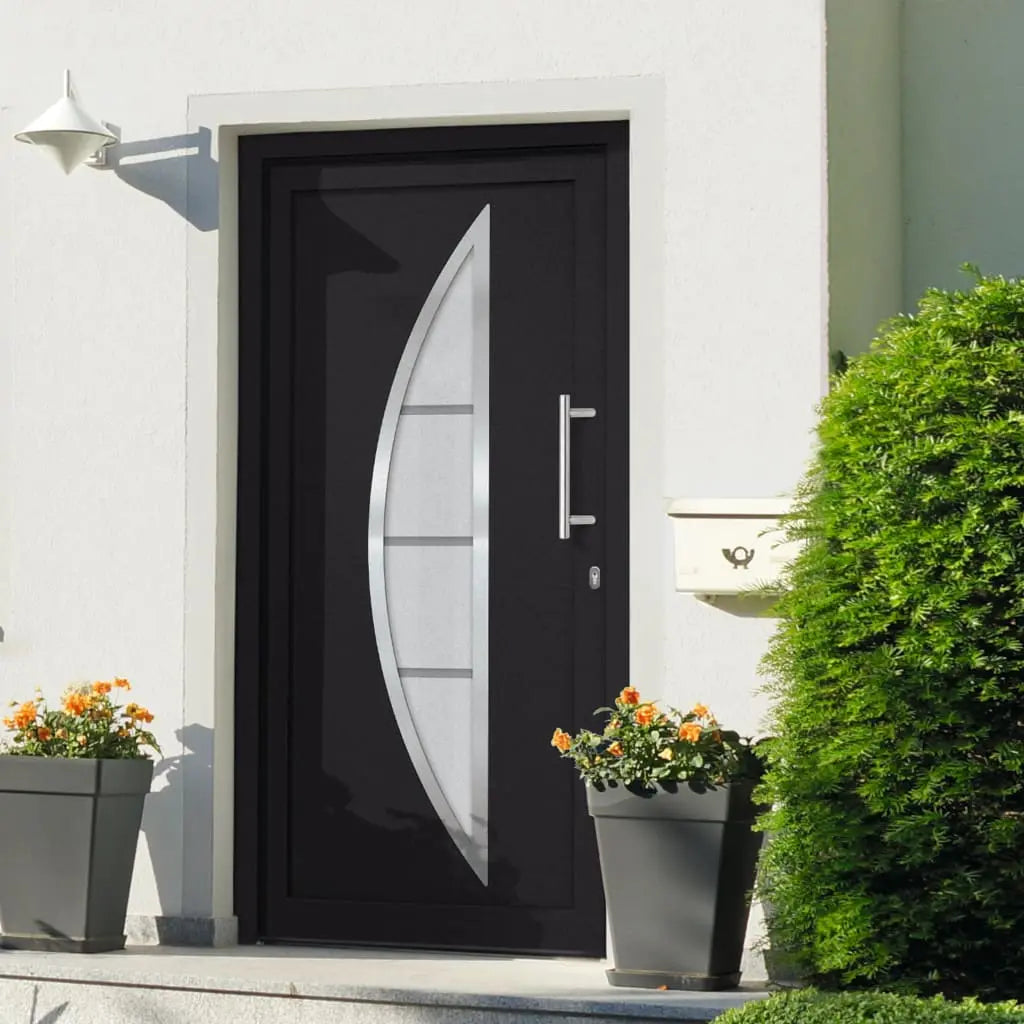vidaXL Porta di Ingresso Antracite 108x208 cm VIDAXL