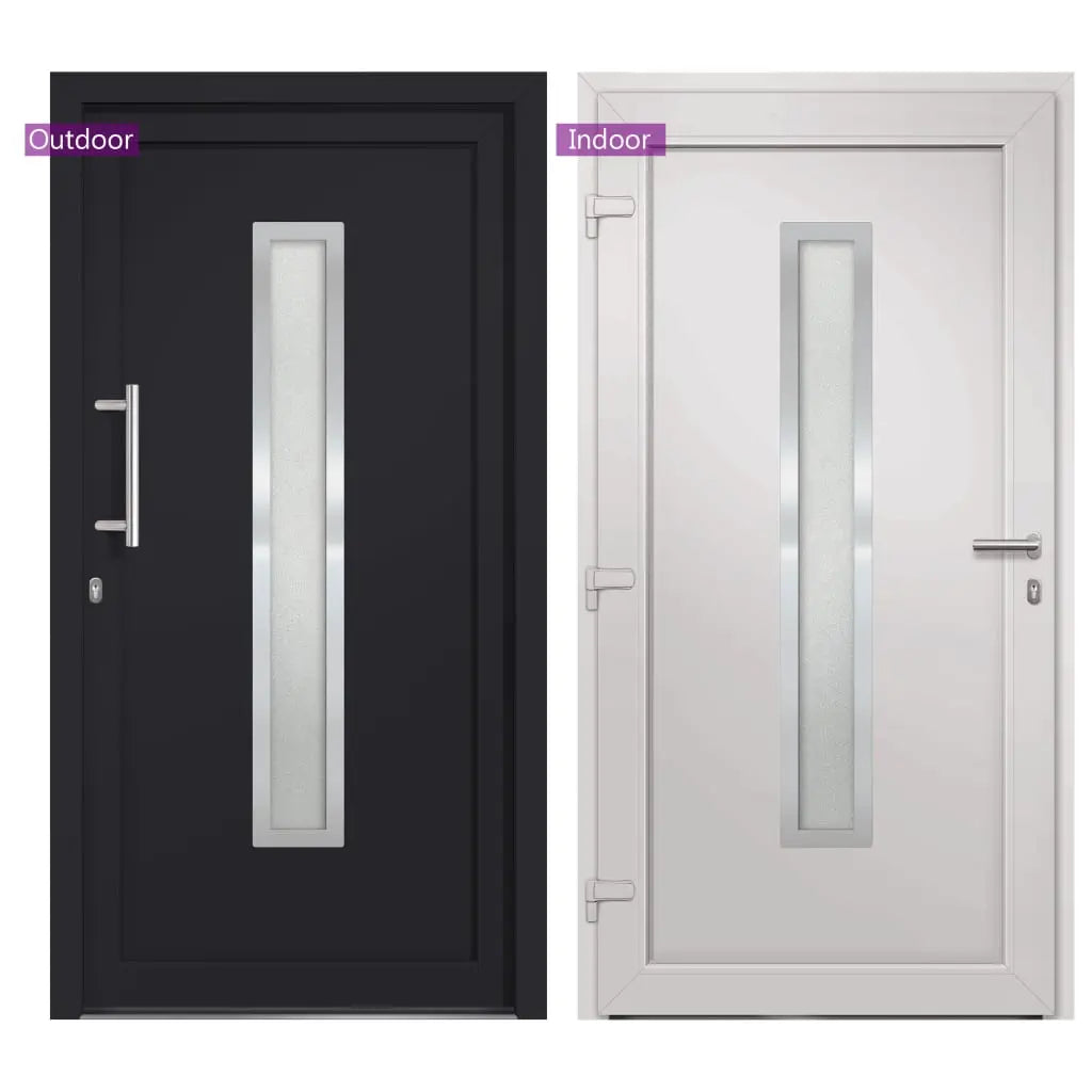 vidaXL Porta di Ingresso Antracite 108x208 cm VIDAXL
