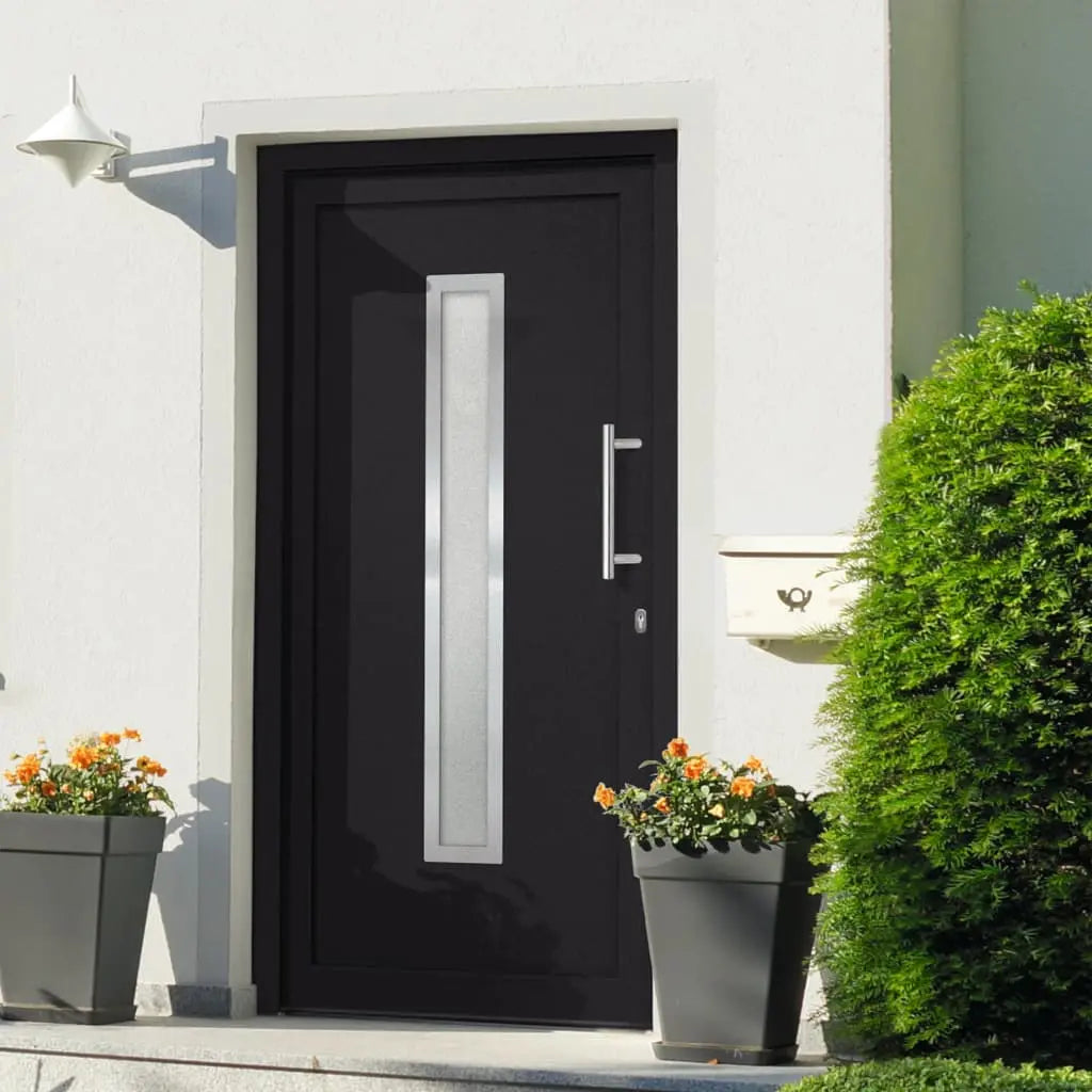 vidaXL Porta di Ingresso Antracite 108x208 cm VIDAXL