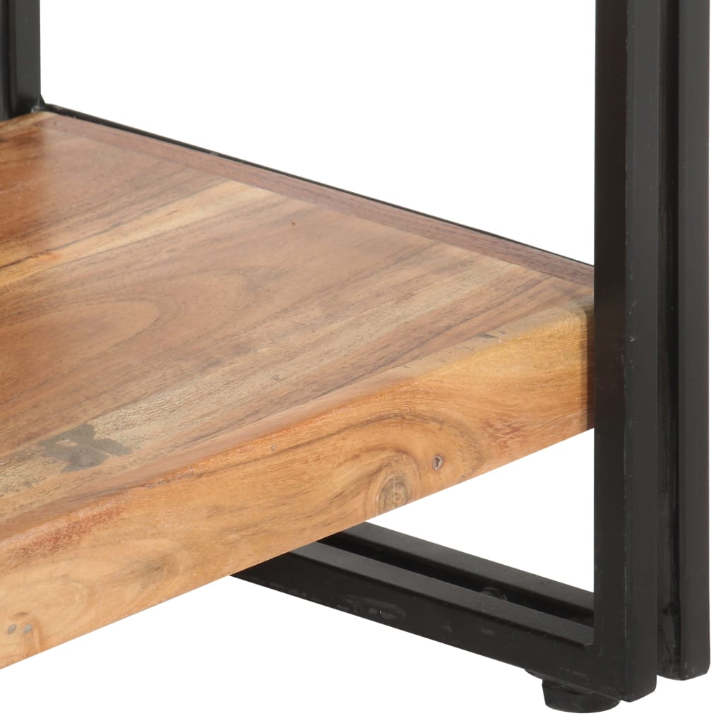 vidaXL Libreria a 5 Ripiani 140x30x180 cm in Legno Massello di Acacia