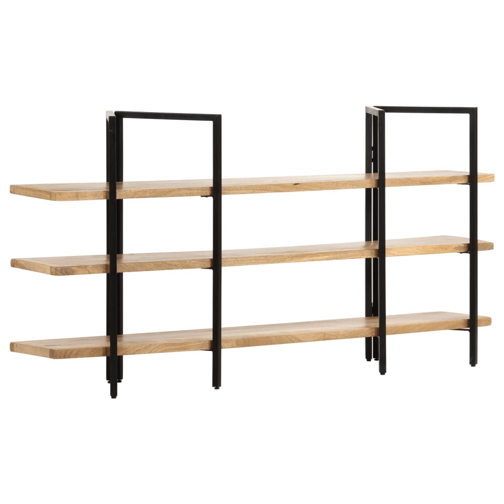 vidaXL Libreria a 3 Livelli 160x31x80 cm in Legno Massello di Mango