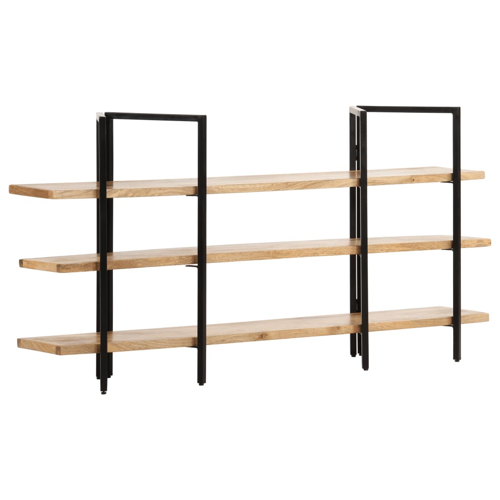 vidaXL Libreria a 3 Livelli 160x31x80 cm in Legno Massello di Mango