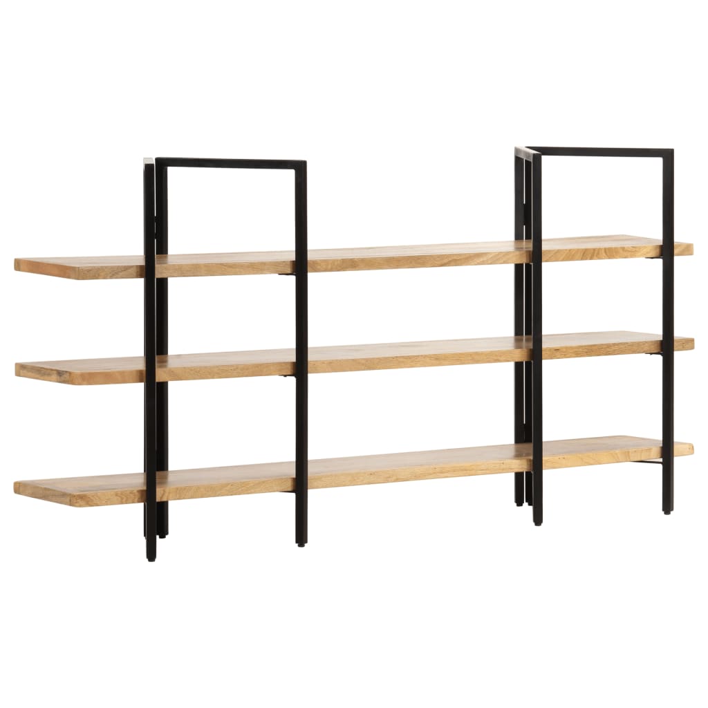 vidaXL Libreria a 3 Livelli 160x31x80 cm in Legno Massello di Mango