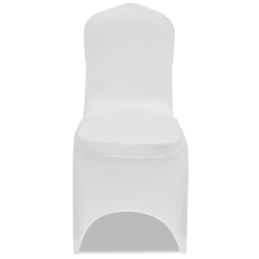 vidaXL Coprisedie in Tessuto Elasticizzato Bianco 30 pz