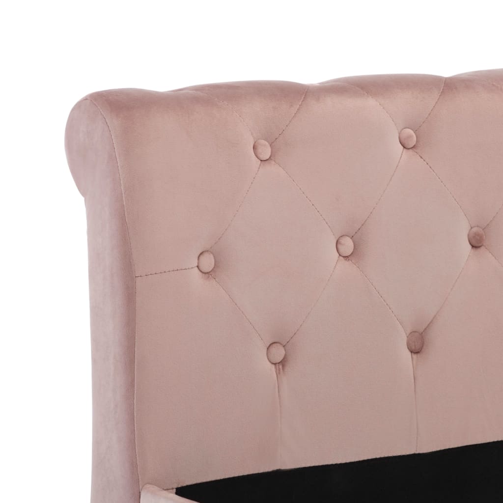vidaXL Giroletto Rosa in Velluto 200x200 cm