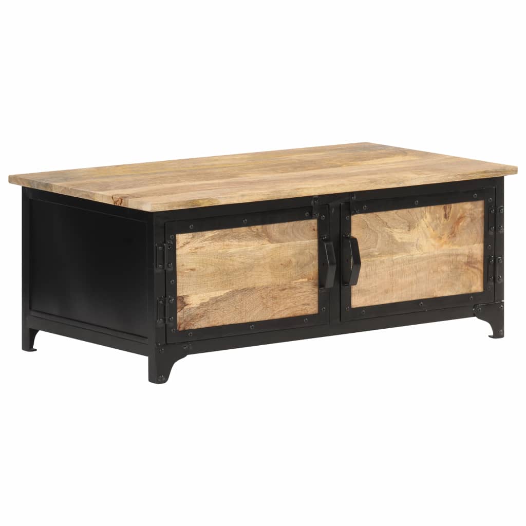 vidaXL Tavolino da Salotto 90x50x35 cm in Legno Massello di Mango