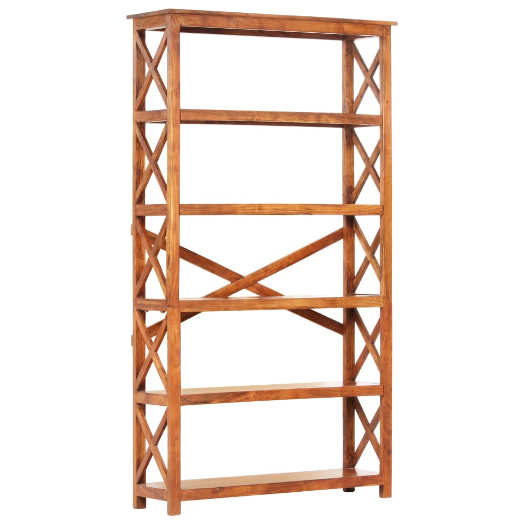 vidaXL Libreria 100x30x180 cm Legno Massello Acacia Finitura Ambra