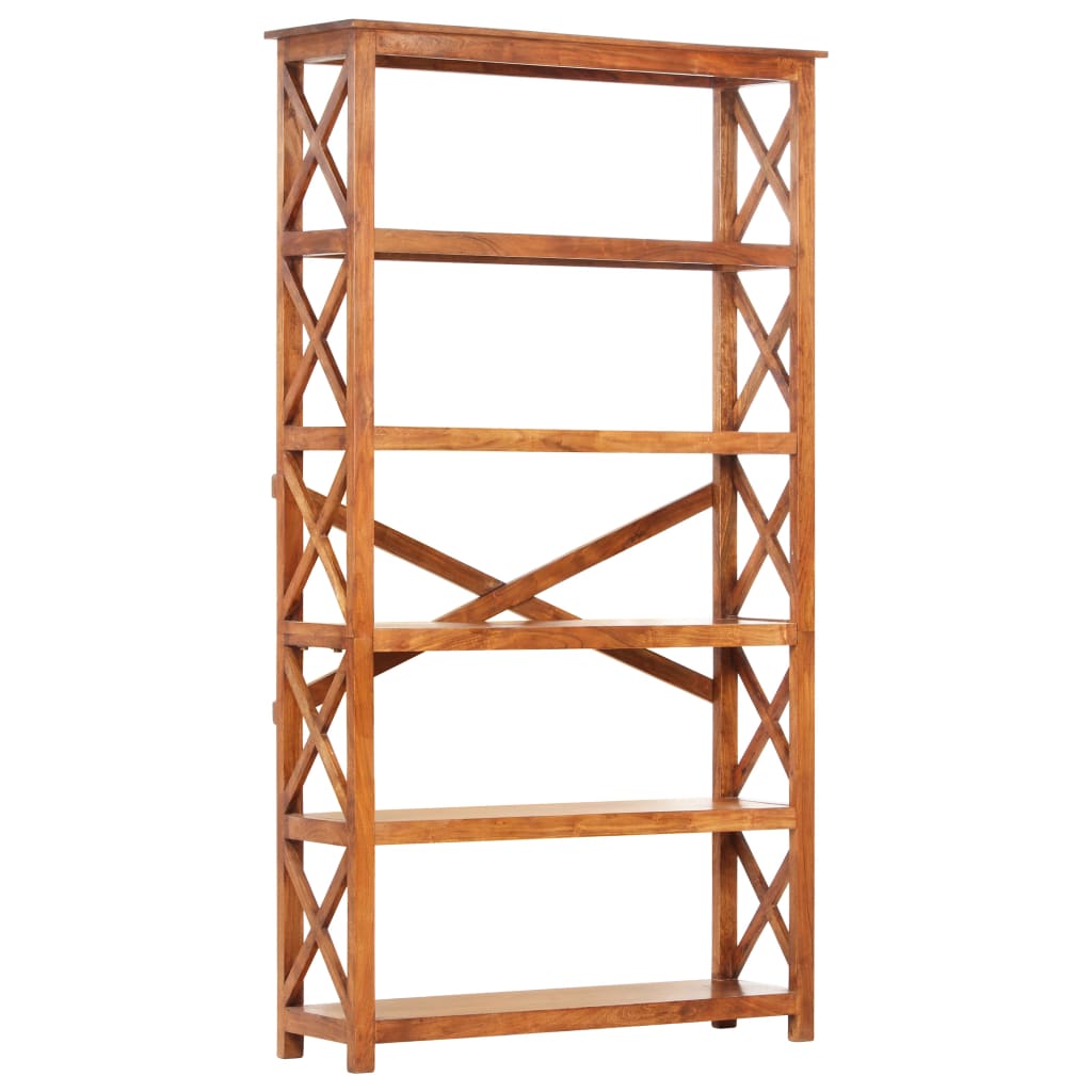 vidaXL Libreria 100x30x180 cm Legno Massello Acacia Finitura Ambra