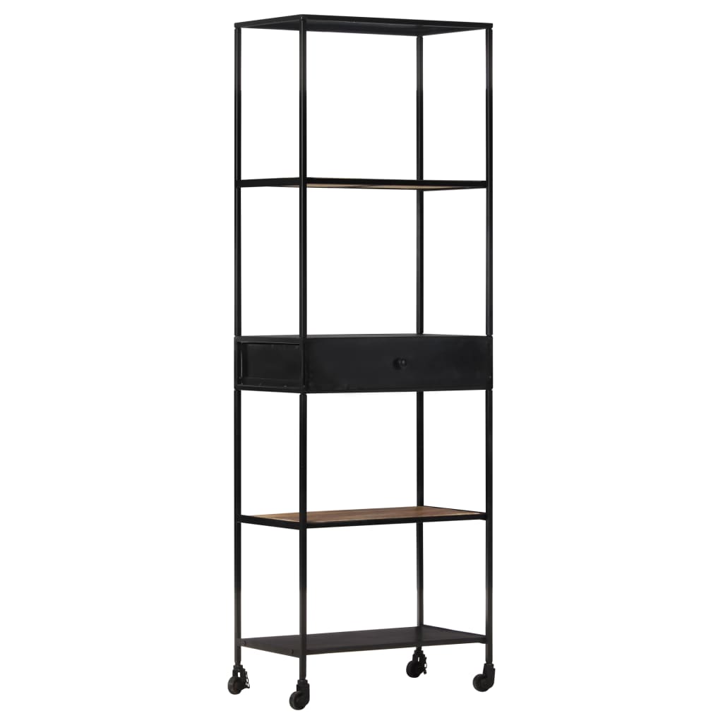 vidaXL Libreria 60x35x180 cm in Legno di Mango Grezzo e Ferro