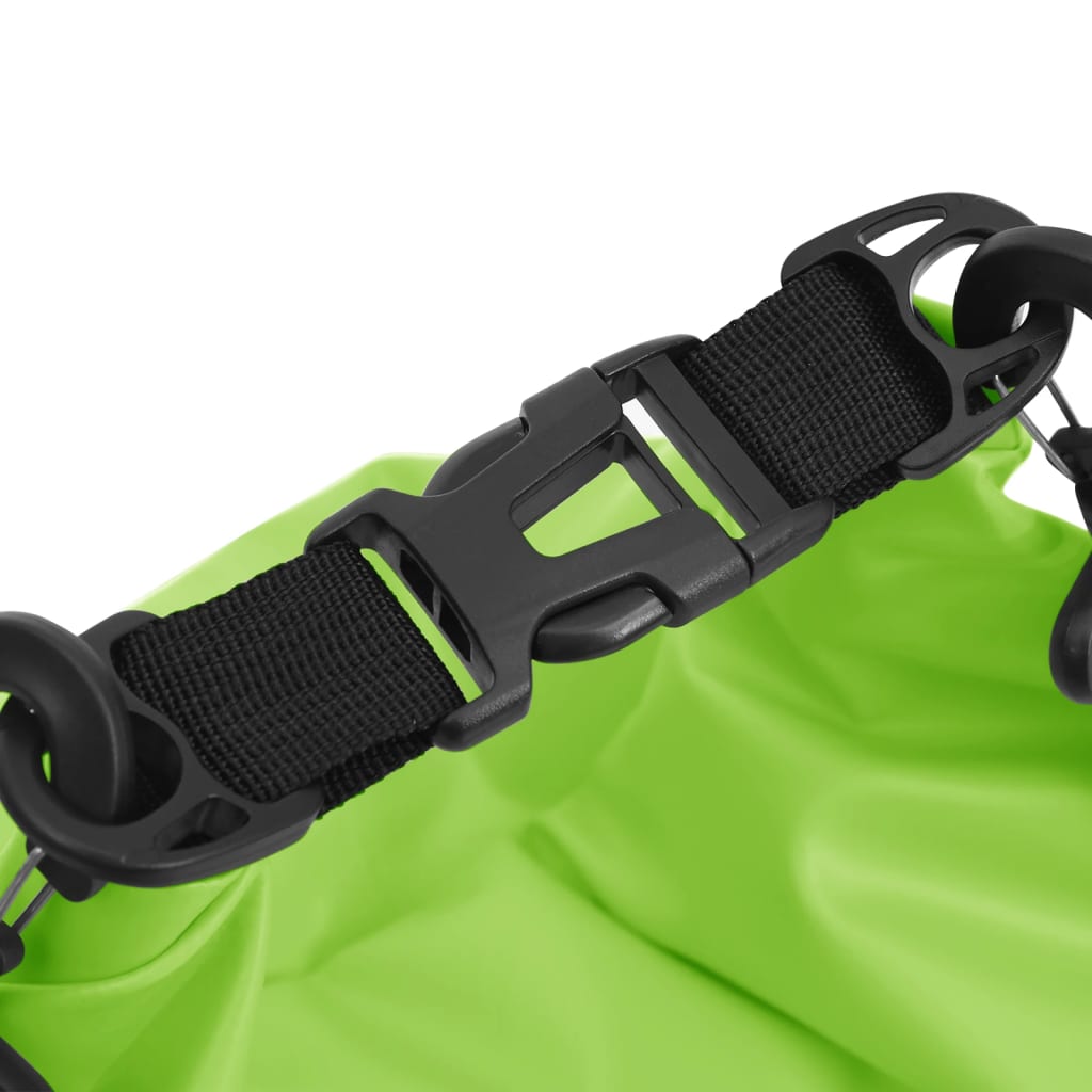 vidaXL Borsa Impermeabile con Cerniera Verde 30 L in PVC