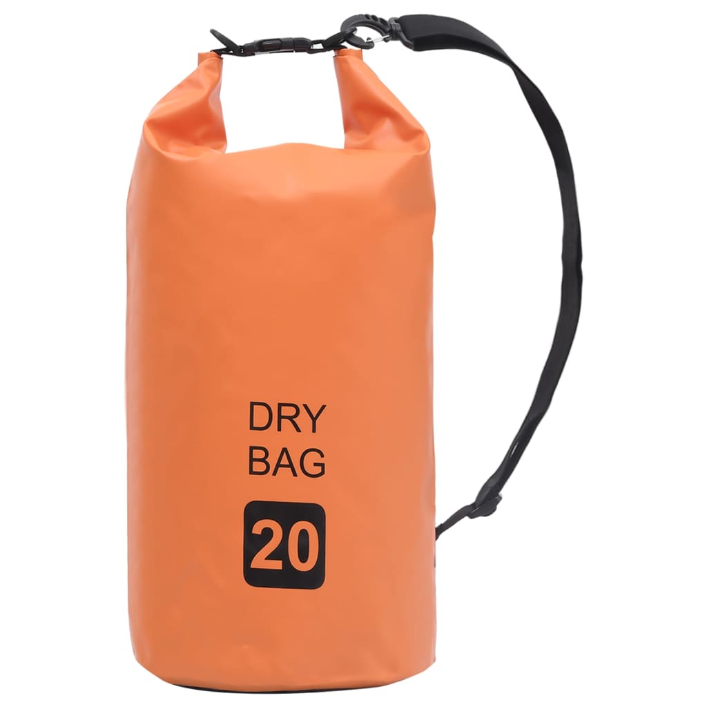 vidaXL Borsa Impermeabile Arancione 20 L in PVC