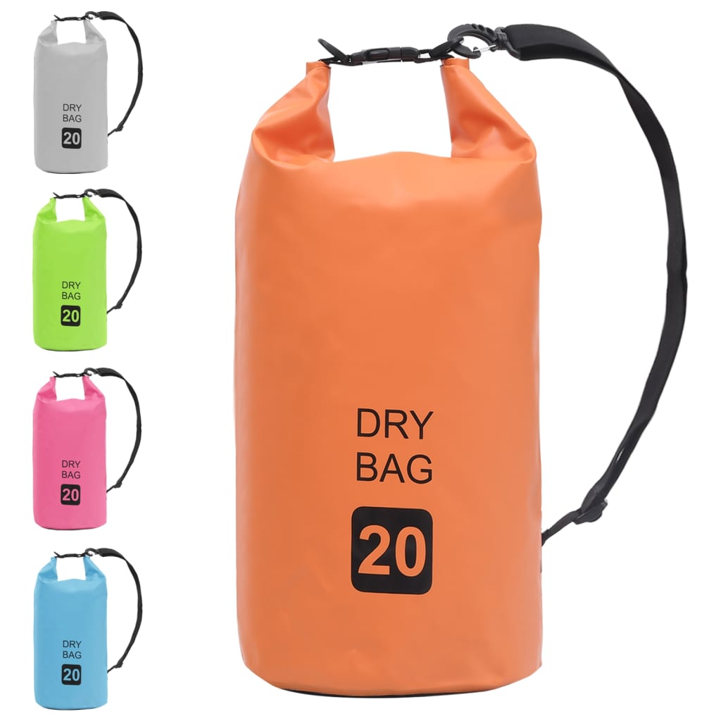 vidaXL Borsa Impermeabile Arancione 20 L in PVC