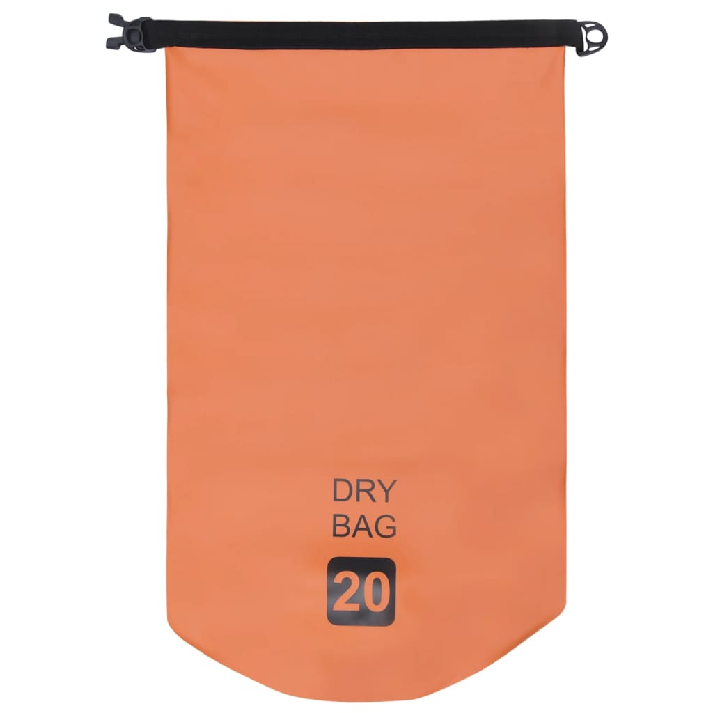 vidaXL Borsa Impermeabile Arancione 20 L in PVC