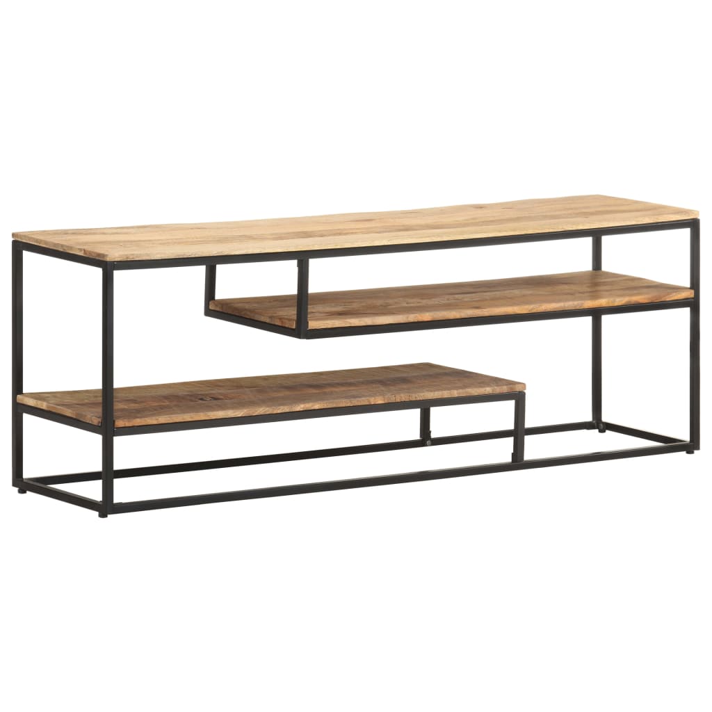 vidaXL Mobile Porta TV 130x30x45 cm in Legno Massello di Mango Grezzo