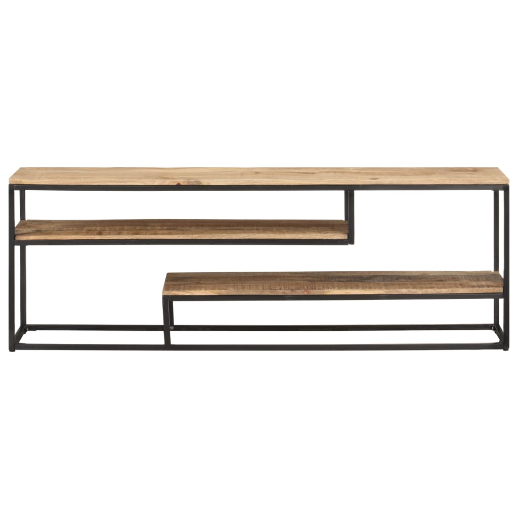 vidaXL Mobile Porta TV 130x30x45 cm in Legno Massello di Mango Grezzo