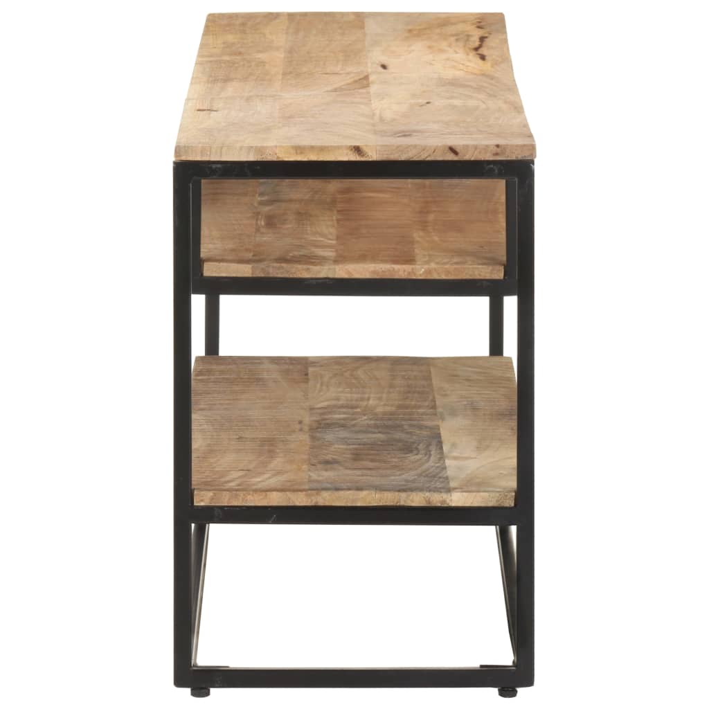 vidaXL Mobile Porta TV 130x30x45 cm in Legno Massello di Mango Grezzo