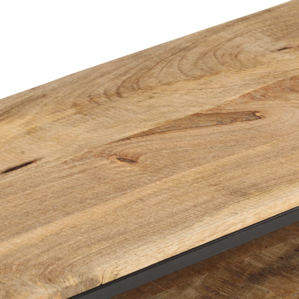 vidaXL Mobile Porta TV 130x30x45 cm in Legno Massello di Mango Grezzo