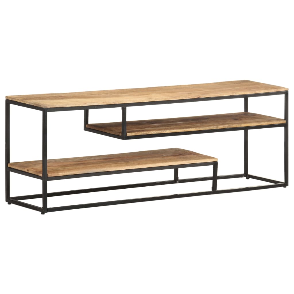 vidaXL Mobile Porta TV 130x30x45 cm in Legno Massello di Mango Grezzo