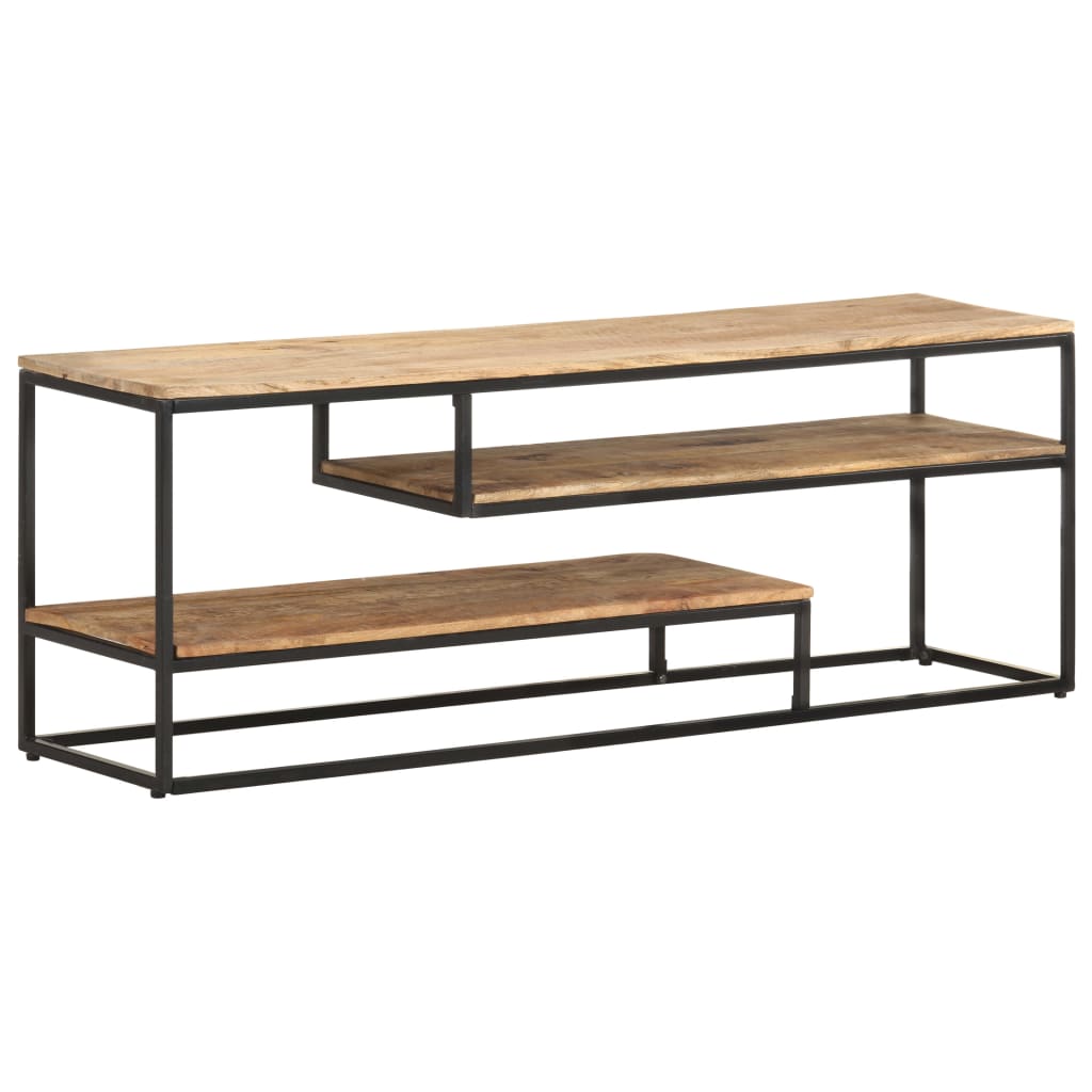 vidaXL Mobile Porta TV 130x30x45 cm in Legno Massello di Mango Grezzo