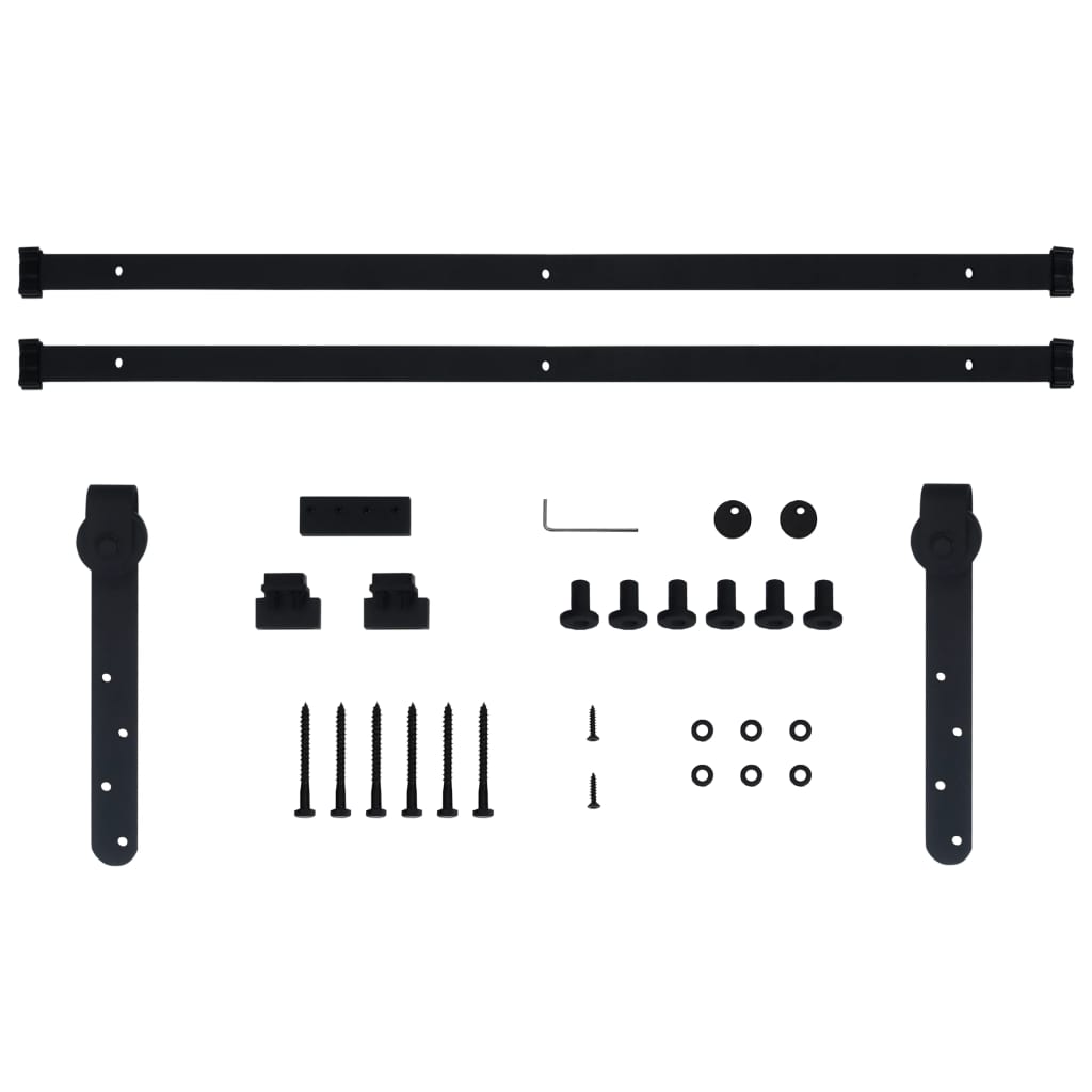 vidaXL Kit Mini Anta Scorrevole Armadio in Acciaio al Carbonio 183 cm