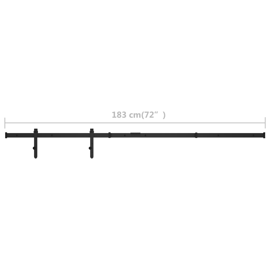 vidaXL Kit Mini Anta Scorrevole Armadio in Acciaio al Carbonio 183 cm