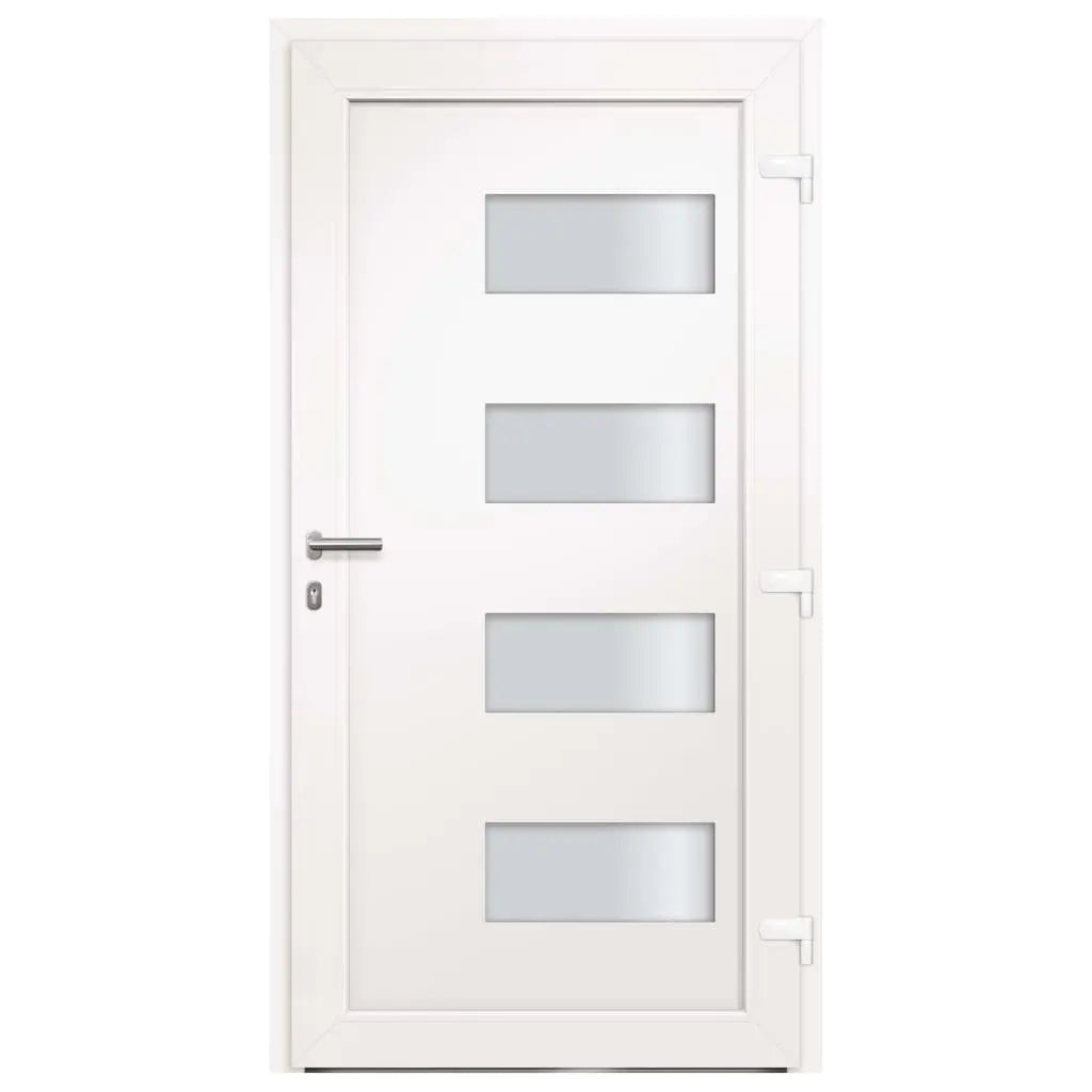 vidaXL Porta d'Ingresso in Alluminio e PVC Antracite 100x210 cm VIDAXL