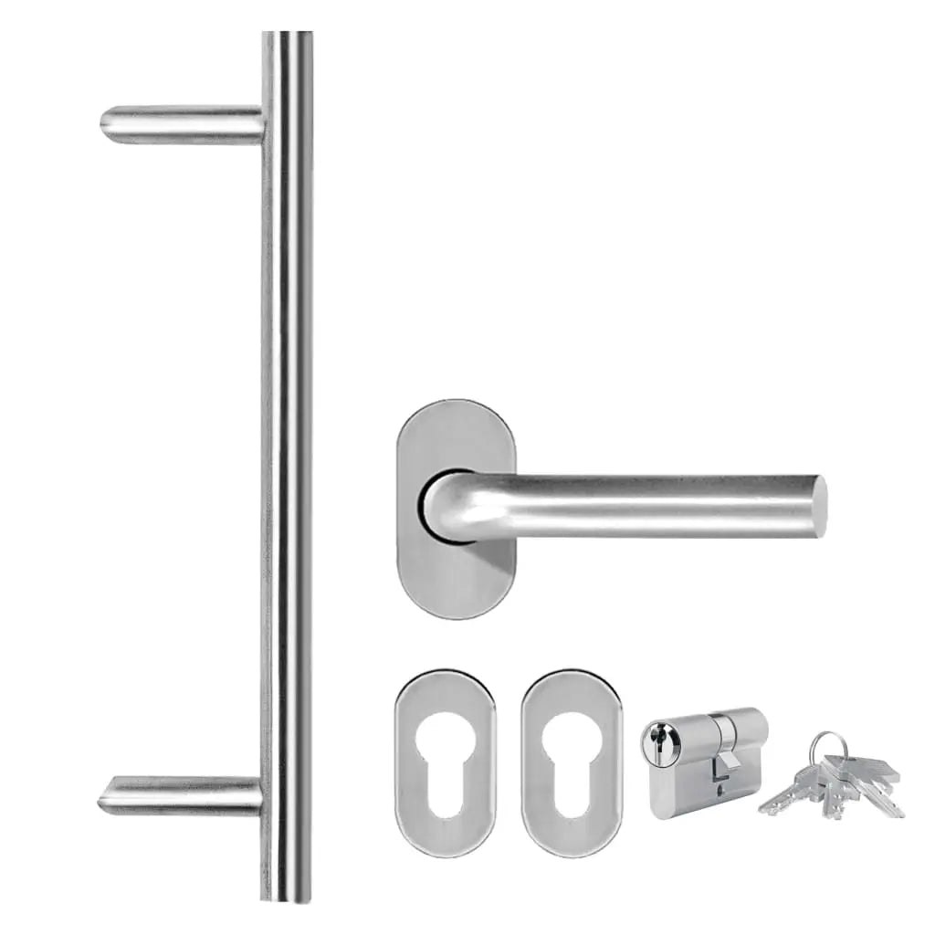 vidaXL Porta d'Ingresso in Alluminio e PVC Antracite 100x210 cm VIDAXL