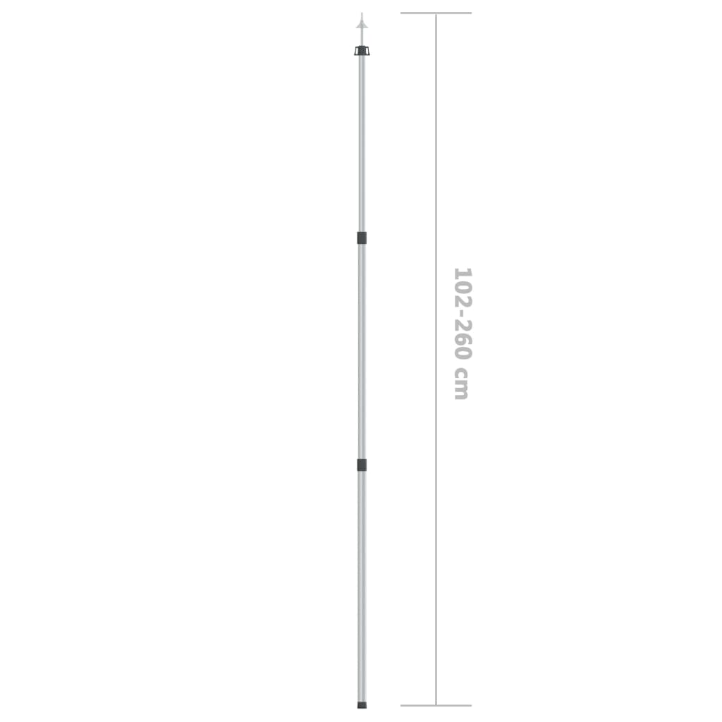 vidaXL Asta Telescopica per Tenda 102-260 cm in Alluminio