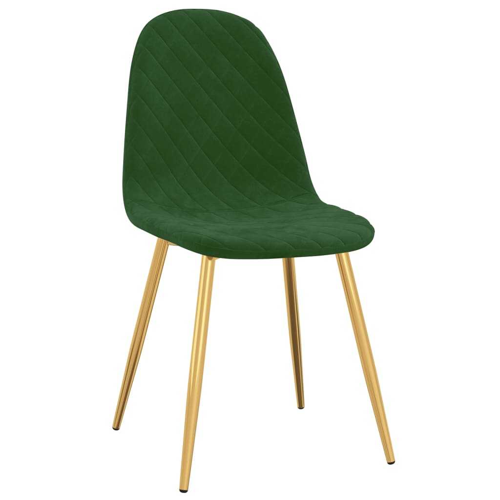 vidaXL Sedie da Pranzo 2 pz Verde Scuro in Velluto