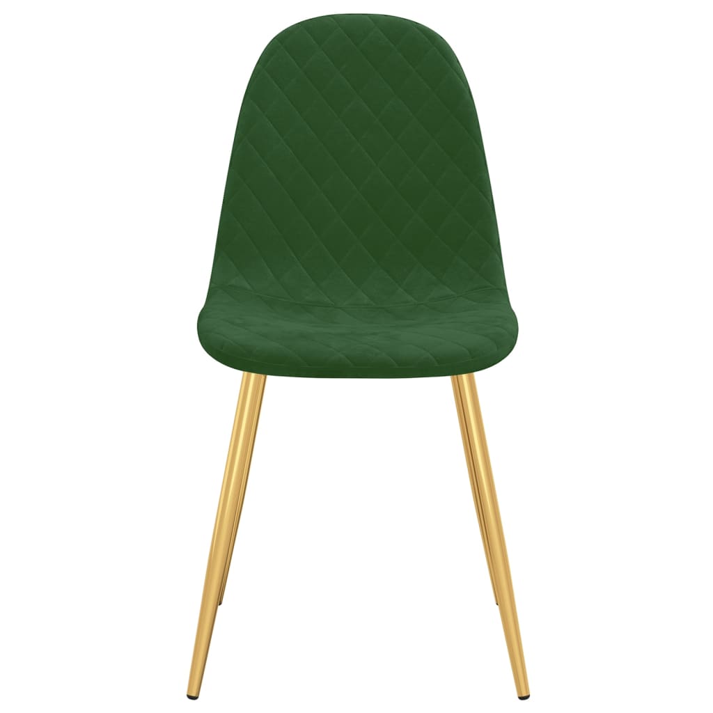 vidaXL Sedie da Pranzo 2 pz Verde Scuro in Velluto