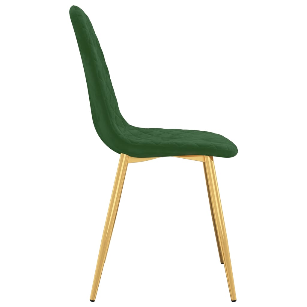 vidaXL Sedie da Pranzo 2 pz Verde Scuro in Velluto