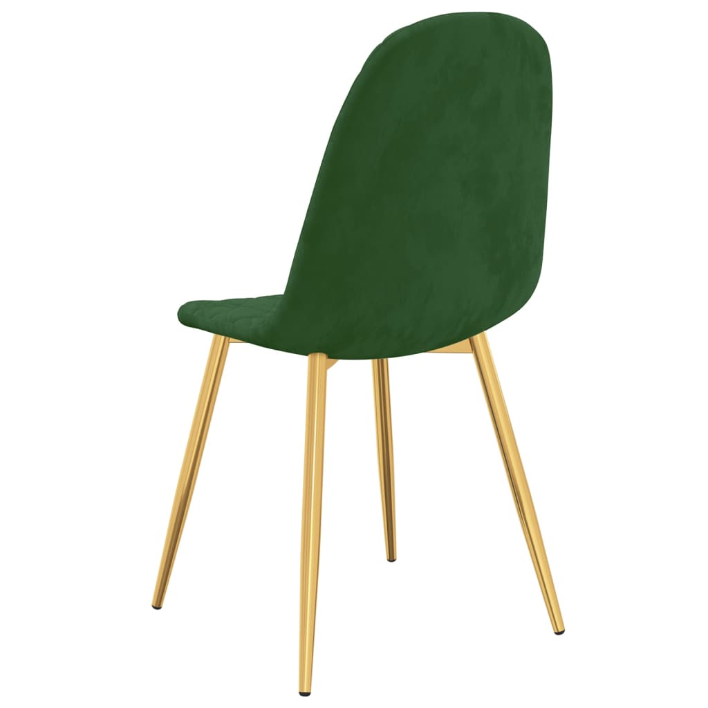 vidaXL Sedie da Pranzo 2 pz Verde Scuro in Velluto