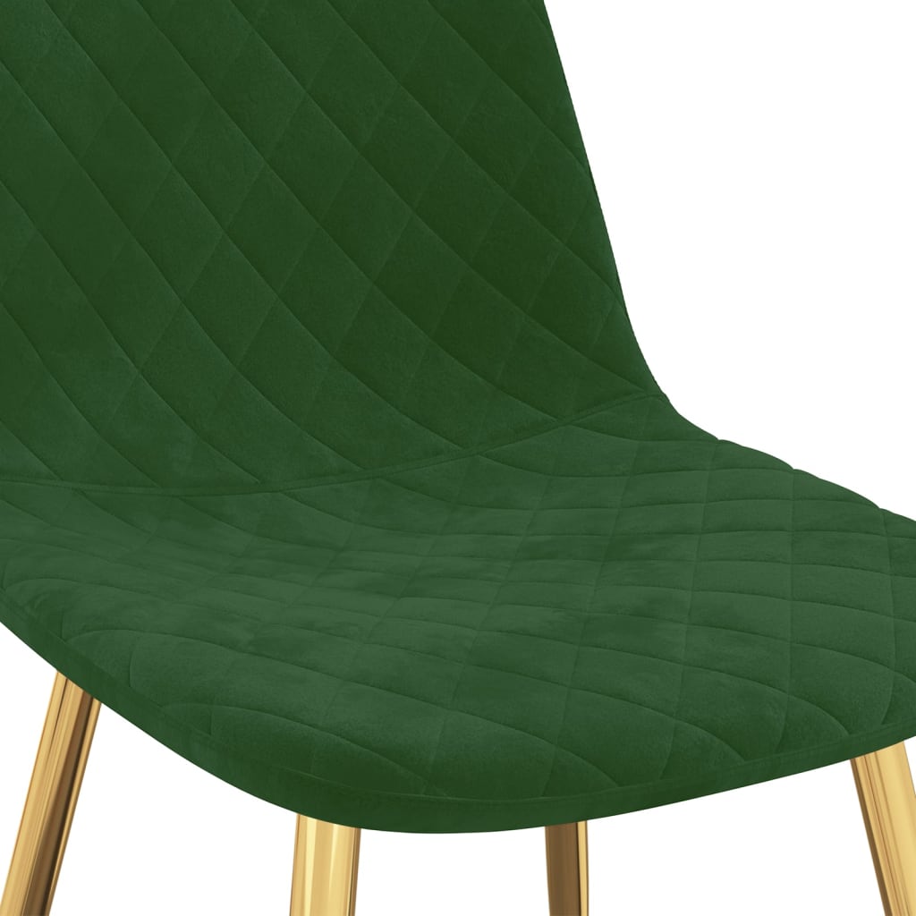 vidaXL Sedie da Pranzo 2 pz Verde Scuro in Velluto