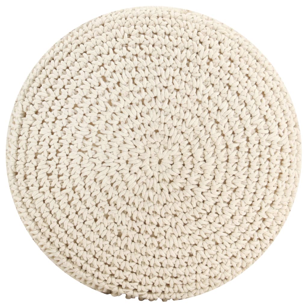 vidaXL Pouf Lavorato a Mano in Macramé 45x30 cm in Cotone