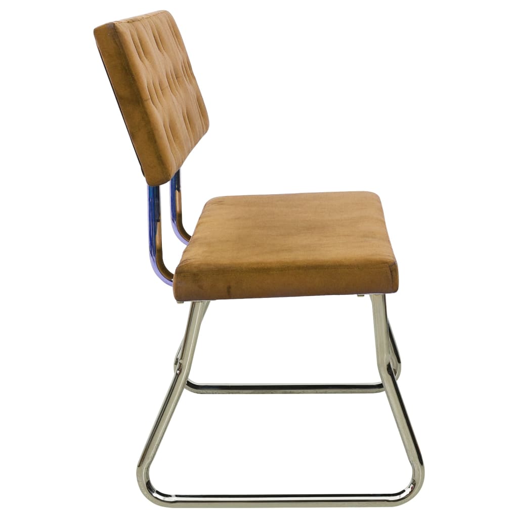 vidaXL Panca 110 cm in Velluto Marrone
