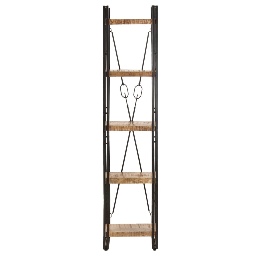 vidaXL Libreria a 5 Ripiani 40x30x180 cm in Legno Massello di Mango