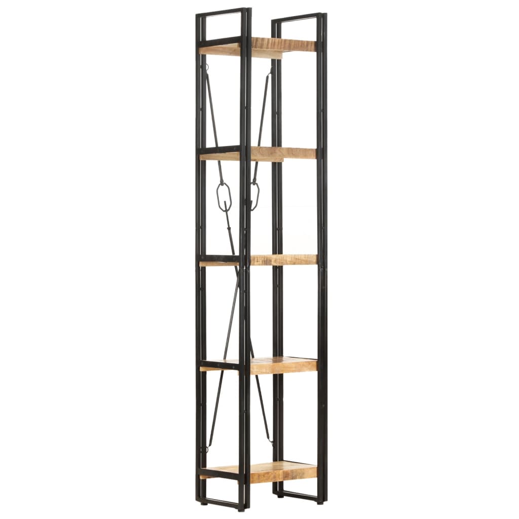 vidaXL Libreria a 5 Ripiani 40x30x180 cm in Legno Massello di Mango