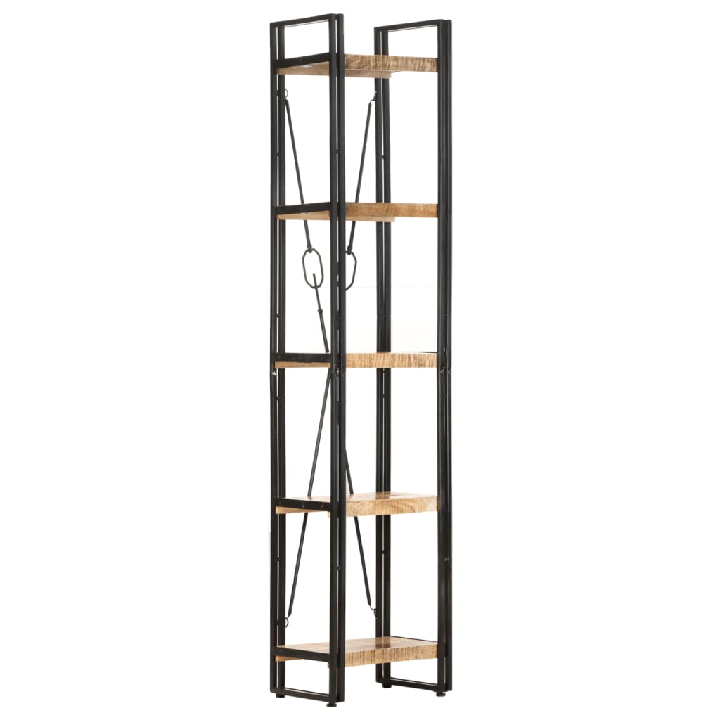 vidaXL Libreria a 5 Ripiani 40x30x180 cm in Legno Massello di Mango