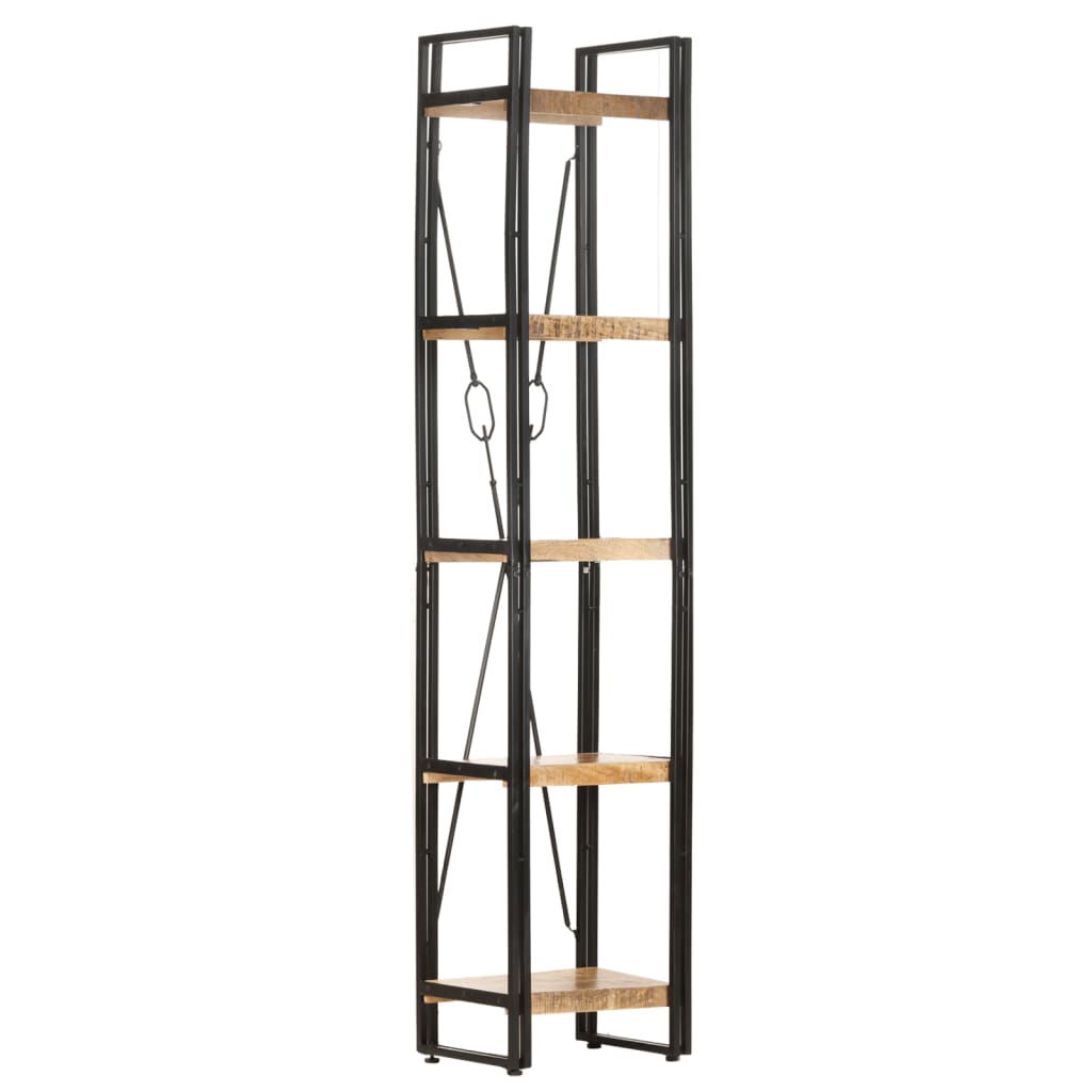vidaXL Libreria a 5 Ripiani 40x30x180 cm in Legno Massello di Mango