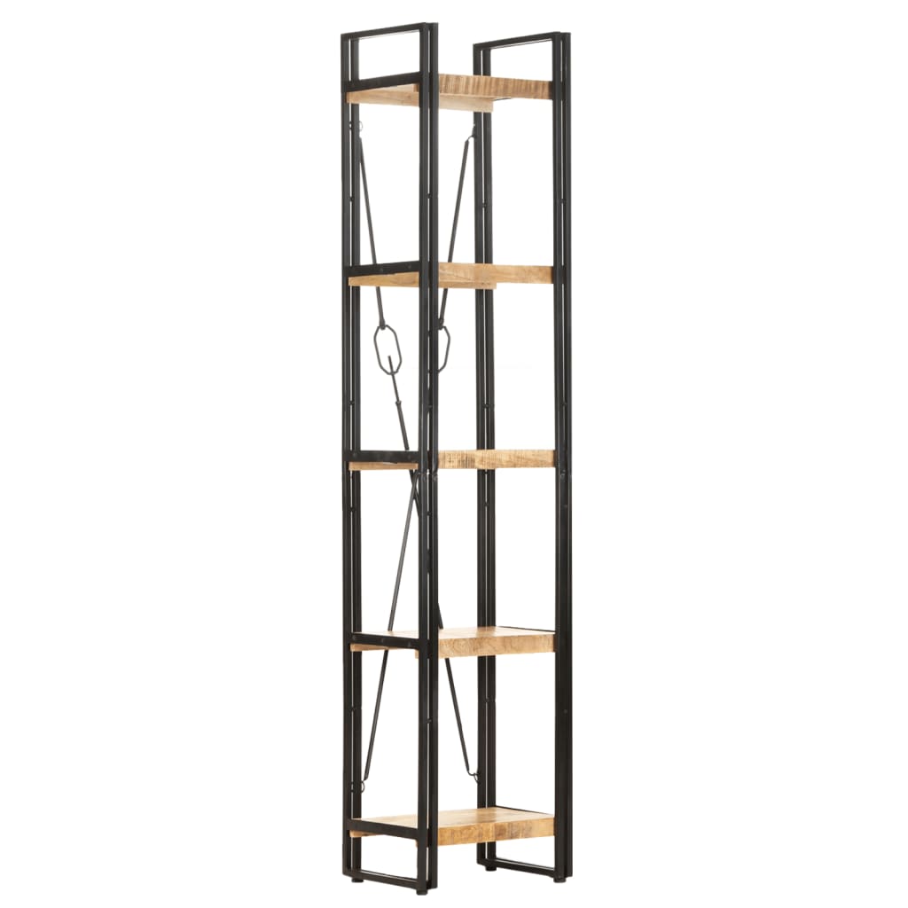 vidaXL Libreria a 5 Ripiani 40x30x180 cm in Legno Massello di Mango