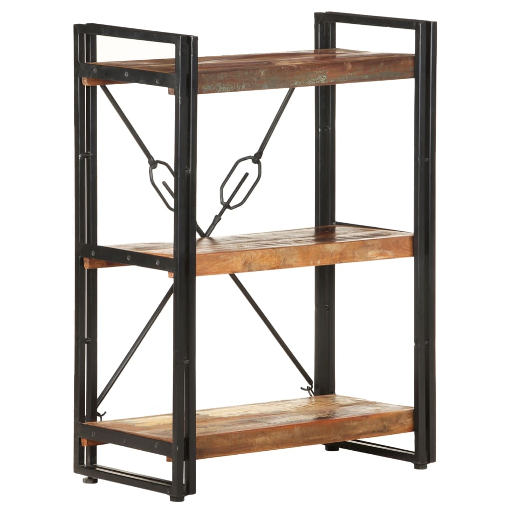 vidaXL Libreria a 3 Ripiani 60x30x80 cm in Massello di Recupero